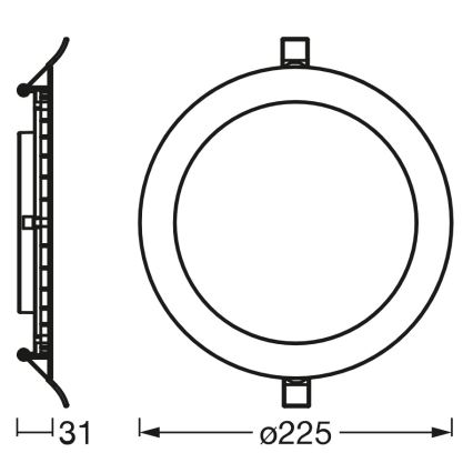 Osram - ściemnialna wpuszczana oprawa LED SMART+ DOWNLIGHT LED/22W/230V 3000-6500K Wi-Fi