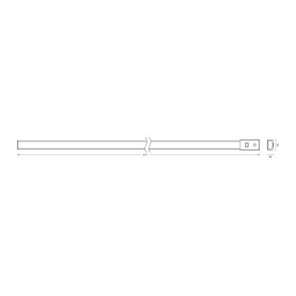 Osram - Oprawa podszafkowa LED ściemnialna z czujnikiem ruchu BATTEN LED/11W/230V 2700/4000/6500K 81,7 cm biała