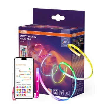 Osram - Ściemnialna taśma LED RGB SMART+ MAGIC FLEX 3m LED/15,5W/230V Wi-Fi + pilot zdalnego sterowania
