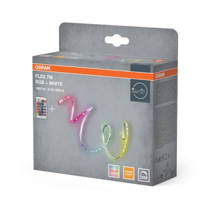 Osram - ściemnialna taśma LED RGBW FLEX 7m LED/18W/230V + pilot zdalnego sterowania