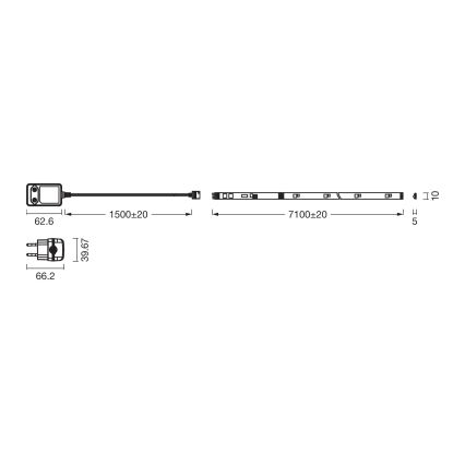 Osram - ściemnialna taśma LED RGBW FLEX 7m LED/18W/230V + pilot zdalnego sterowania