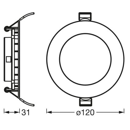 Osram - ściemnialna wpuszczana oprawa SMART+ DOWNLIGHT LED/8W/230V 3000-6500K Wi-Fi