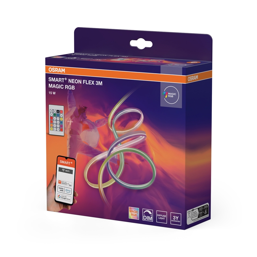 Osram - Taśma LED RGB ściemnialna zewnętrzna SMART+ MAGIC 3m LED/15W/230V IP44 Wi-Fi+ pilot zdalnego sterowania