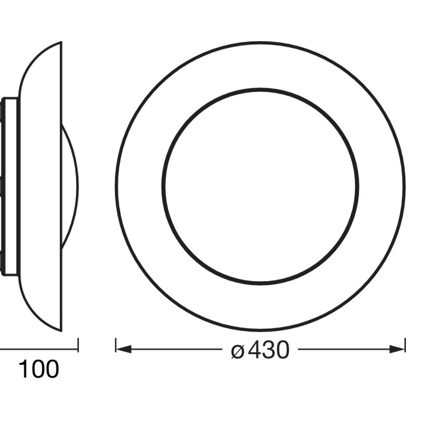 Osram - ściemnialna oprawa sufitowa LED ORBIS PLATE LED/35W/230V Ø 43 cm zielona/czarna