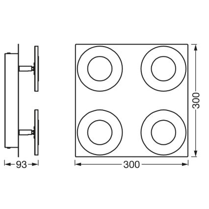 Osram - ściemnialny plafon łazienkowy SMART+ WAVE LED/24W/230V 3000-6500K IP44 Wi-Fi