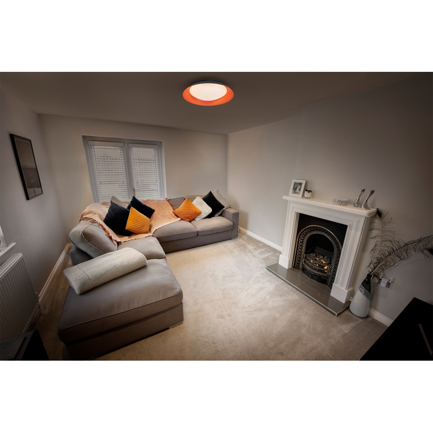 Osram - ściemnialna lampa sufitowa LED ORBIS PLATE LED/35W/230V śr. 43 cm pomarańczowa/czarna