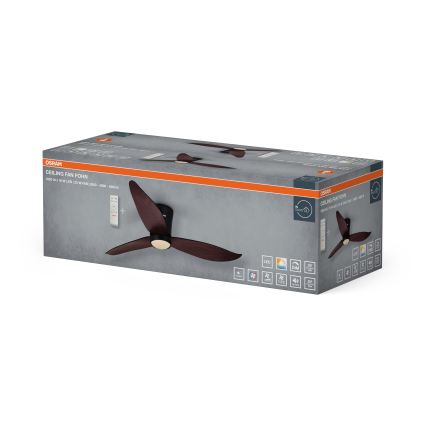 Osram - ściemnialny wentylator sufitowy LED FOHN LED/18W/230V 3000/4000/6500K + pilot zdalnego sterowania