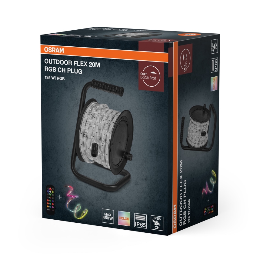 Osram - Taśma LED RGB ściemnialna zewnętrzna FLEX 20m LED/135W/230V IP65 + pilot zdalnego sterowania