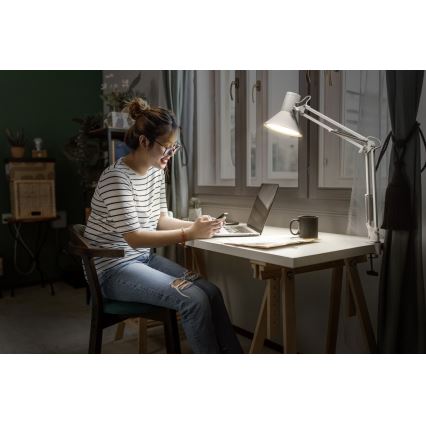 Osram - ściemniana lampka biurkowa z klipsem OFFICE LINE LED/9W/230V 3000K biała