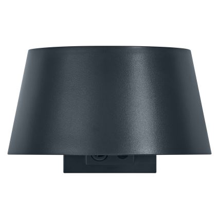 Osram - Solarny kinkiet LED z czujnikiem ENDURA STYLE LED/10,1W/4,2V 2000 mAh IP54 antracyt