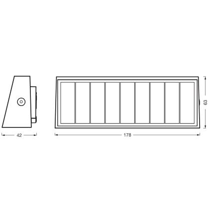 Osram - LED ściemnialny solarny kinkiet ENDURA STYLE LED/7,1W/4,2V 2000 mAh IP44 antracyt