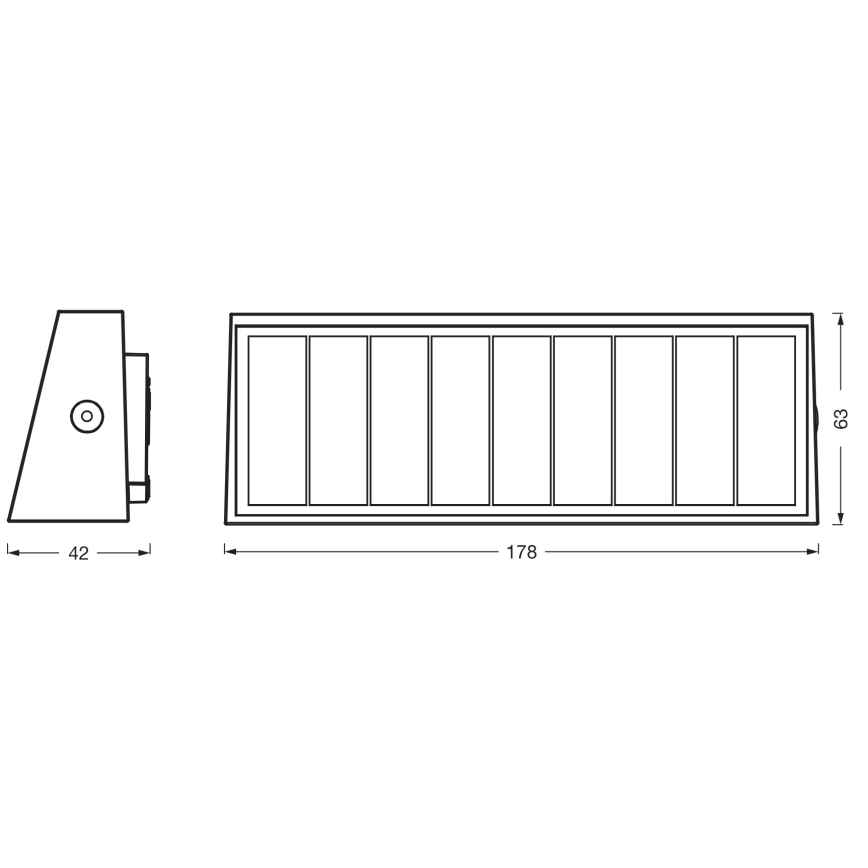 Osram - LED ściemnialny solarny kinkiet ENDURA STYLE LED/7,1W/4,2V 2000 mAh IP44 antracyt