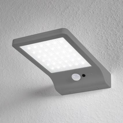 Osram - Solarny kinkiet ścienny LED z czujnikiem DOORLED LED/3W/3,3V 2000 mAh IP44 srebrny
