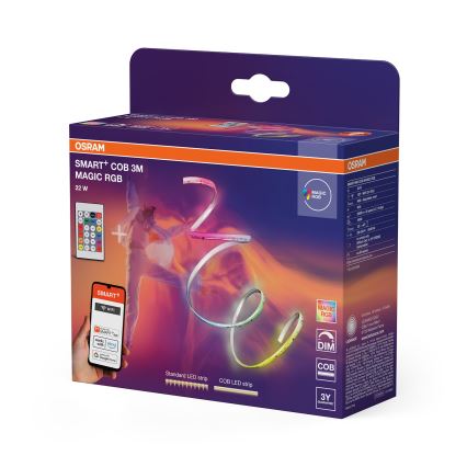 Osram - Ściemnialna taśma LED RGB SMART+ MAGIC 3m LED/22W/230V Wi-Fi + zdalne sterowanie