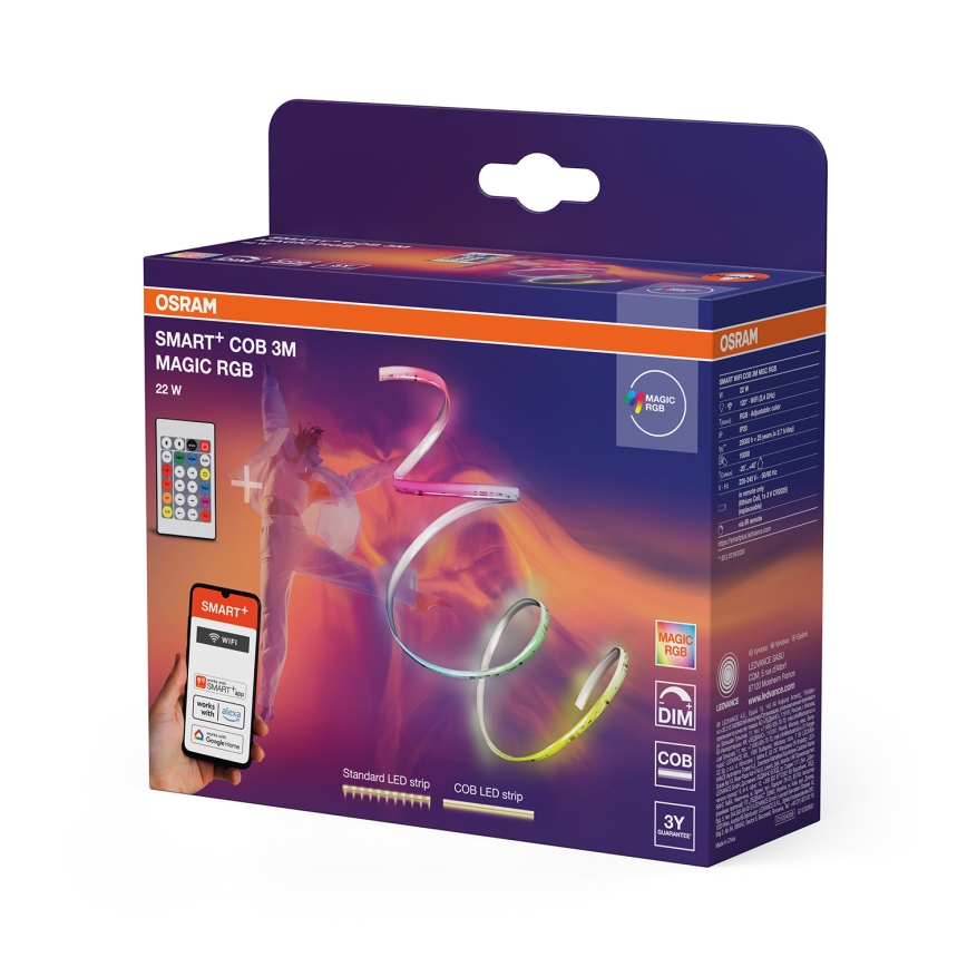 Osram - Ściemnialna taśma LED RGB SMART+ MAGIC 3m LED/22W/230V Wi-Fi + zdalne sterowanie