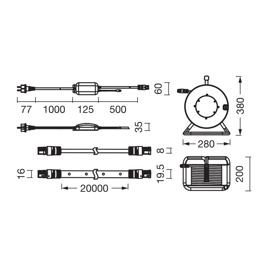 Osram - LED RGB zewnętrzna ściemnialna taśma FLEX 20m LED/135W/230V IP65 + pilot