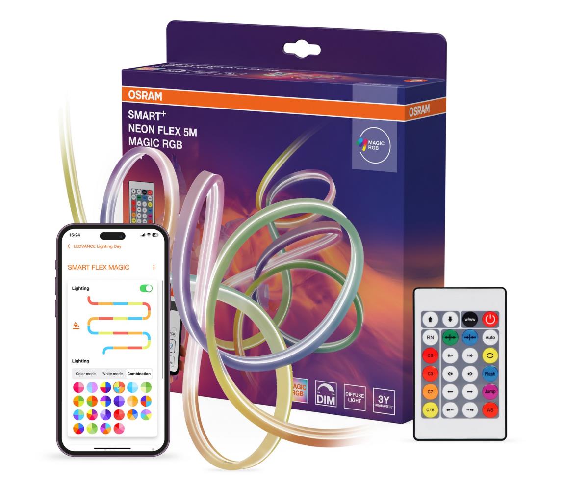 Osram - Taśma LED RGB ściemnialna zewnętrzna SMART+ MAGIC 5m LED/24W/230V Wi-Fi + pilot