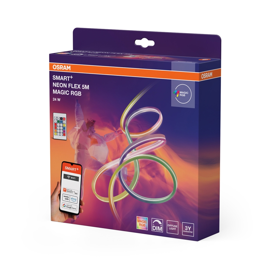 Osram - Ściemnialna taśma LED RGB do użytku zewnętrznego SMART+ MAGIC 5m LED/24W/230V IP44 Wi-Fi+ z pilotem