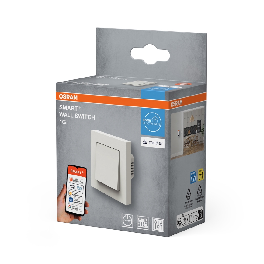 Osram - Włącznik 1-przyciskowy SMART+ MATTER 230V Wi-Fi