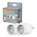 Osram - ZESTAW 2x inteligentne gniazdka SMART+ MATTER SCHUKO 2300W/230V/10A Wi-Fi białe