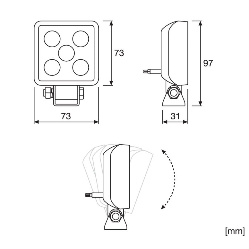 Osram - ZESTAW 2x opraw punktowych LED do samochodu LEDRIVING WL VX70-WD LED/8W/12/24V 6000K IP67
