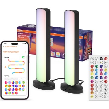 Osram - Zestaw 2x ściemnialnych lamp stołowych LED RGBW MOOD LIGHT LED/4W/230V 2700-6500K Wi-Fi + zdalne sterowanie