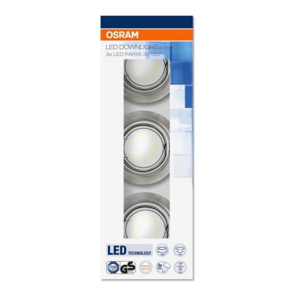 Osram - ZESTAW 3x LED Oprawa wpuszczana 3xGU10/3W/230V