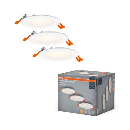 Osram - Zestaw 3x opraw wpuszczanych LED SPOT 8W/230V 3000K, śr. 12 cm, biały