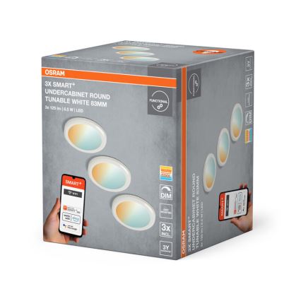 Osram -ZESTAW 3 szt. ściemnialnych opraw podszafkowych LED SMART+ LED/6,5W/230V 3000-6500K Wi-Fi