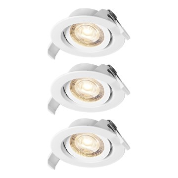 Osram - Zestaw 3x ściemnialnych opraw wpuszczanych SPOT LED/4,9W/230V 2700K śr. 8,7 cm białe