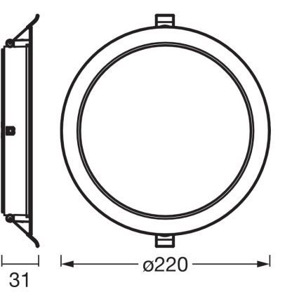 Osram - Zestaw 6 szt. opraw wpuszczanych LED ESSENTIAL LED/18W/230V 4000K śr. 22 cm biały