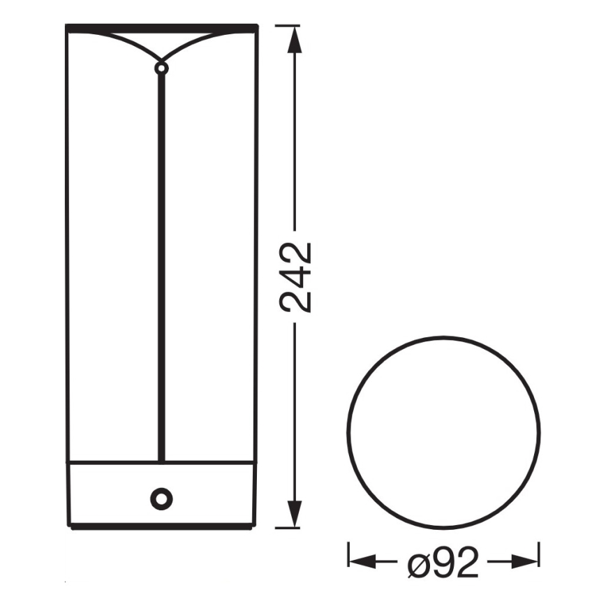 Osram - Dotykowa ściemniana lampa stołowa zewnętrzna ENDURA STYLE LED/1,5W/5V 2500 mAh USB IP54 antracyt