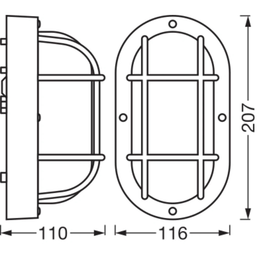 Osram - Zewnętrzna oprawa ścienna BULKHEAD 1xE27/10W/230V IP54 biała