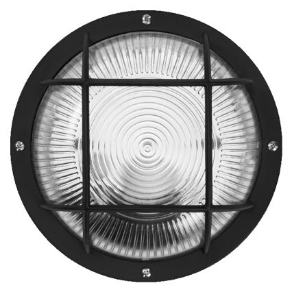 Osram - Zewnętrzna oprawa ścienna BULKHEAD 1xE27/10W/230V, Ø 19 cm, IP54, czarna