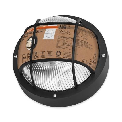 Osram - Zewnętrzna oprawa ścienna BULKHEAD 1xE27/10W/230V, Ø 19 cm, IP54, czarna