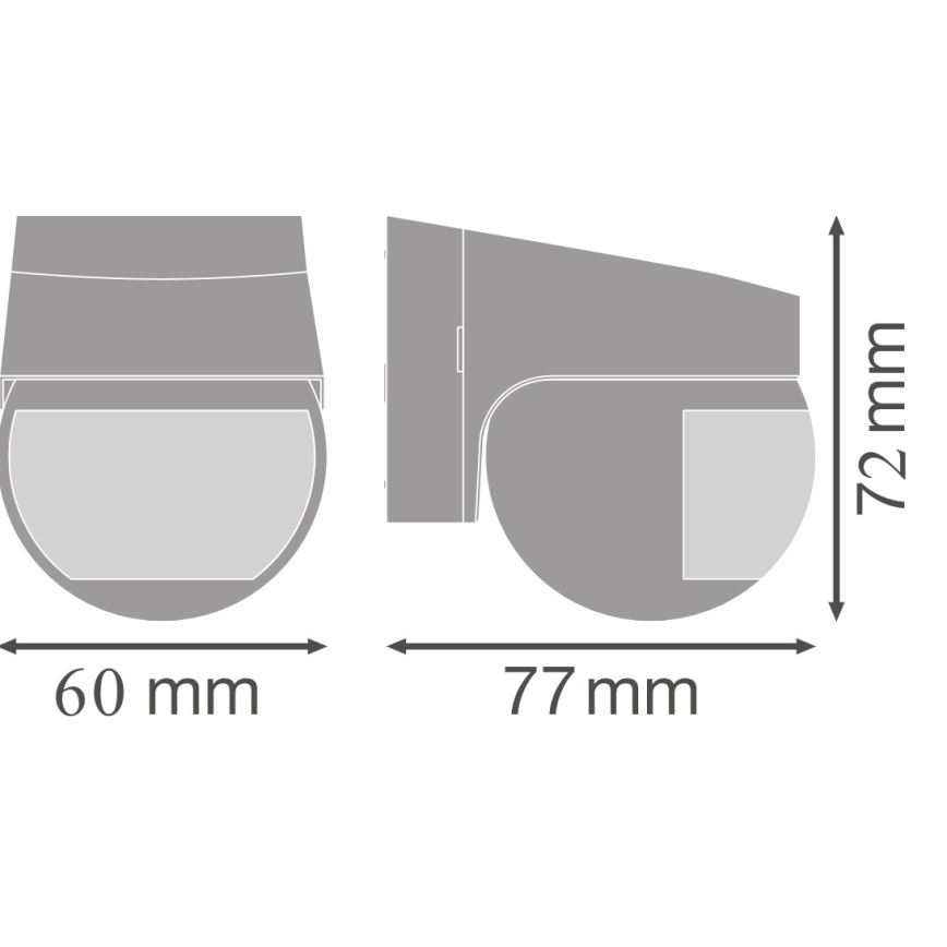 Osram - Zewnętrzny podczerwony czujnik ruchu 230V IP44 czarny
