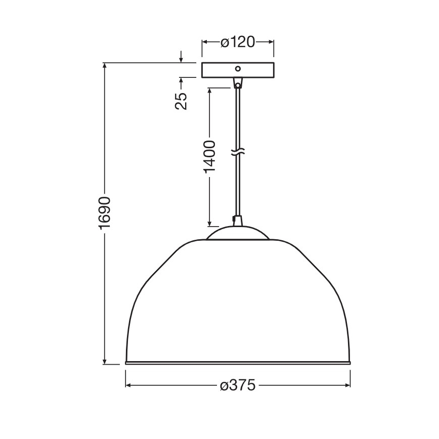 Osram - Żyrandol na lince CAMEL BELL 1xE27/9W/230V śr. 37,5 cm