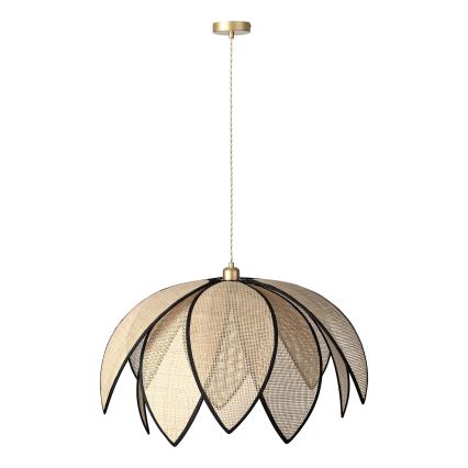 Osram - Żyrandol na lince DECOR RATTAN 1xE27/15W/230V średnica 67 cm beżowy/czarny