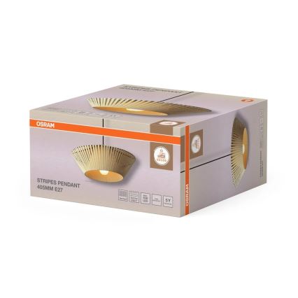 Osram - Żyrandol na lince DECOR STRIPES 1xE27/10W/230V śr. 40,5 cm beżowy