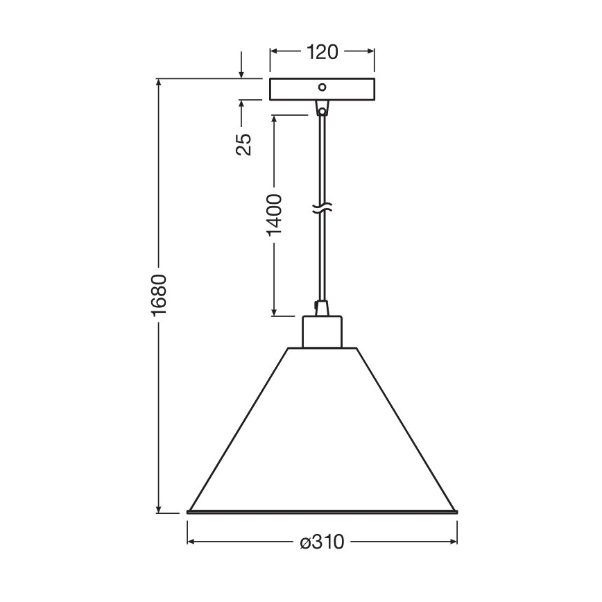 Osram - Żyrandol na lince PULP 1xE27/9W/230V śr. 31 cm