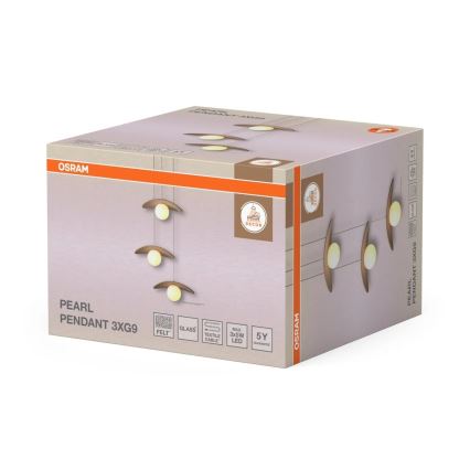 Osram - Żyrandol na linkach DECOR PEARL 3xG9/5W/230V beżowy