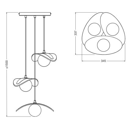 Osram - Żyrandol na linkach DECOR PEARL 3xG9/5W/230V beżowy