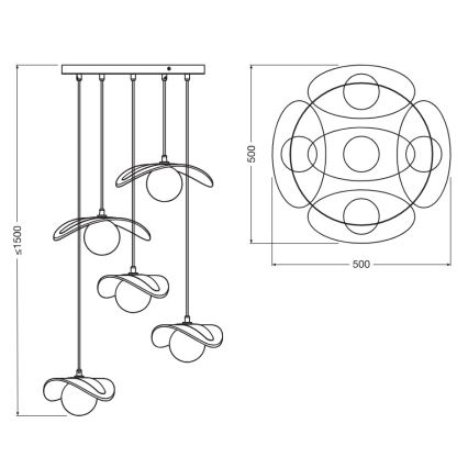 Osram - Żyrandol na przewodzie DECOR PEARL 5xG9/5W/230V beżowy