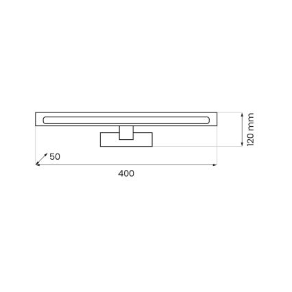 Oświetlenie łazienkowe do lustra KLIMT LED/8W/230V 3000/4000/6000K 40 cm IP44 czarne