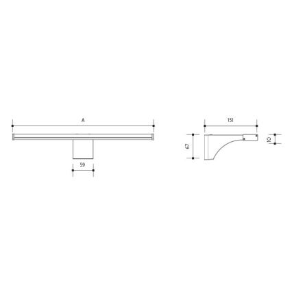 Oświetlenie LED do łazienkowego lustra ELESAR LED/8W/230V IP44 4000K