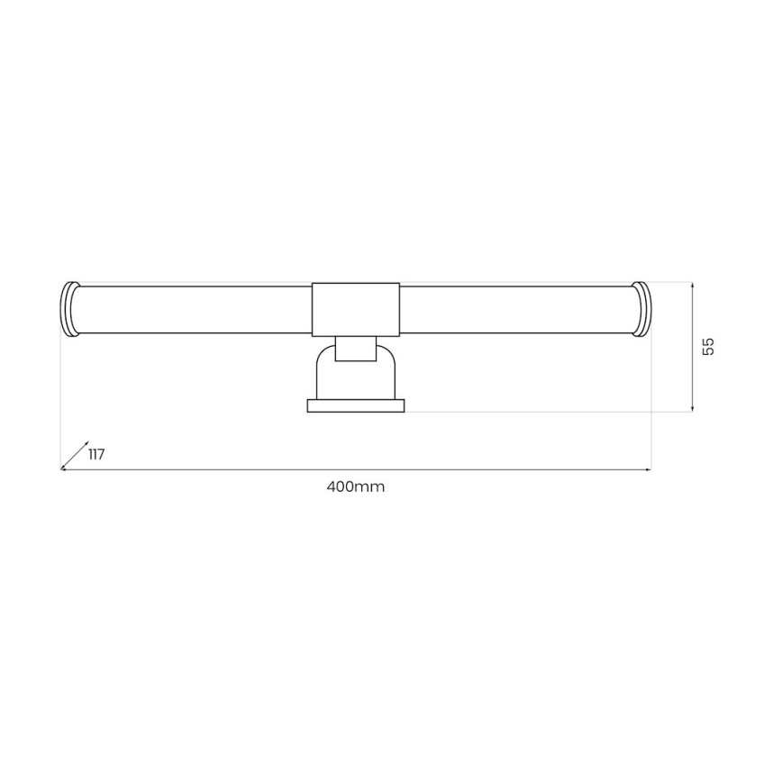 Oświetlenie LED do lustra łazienkowego 2 w 1 APA LED/6W/230V 40 cm IP44 błyszczący chrom
