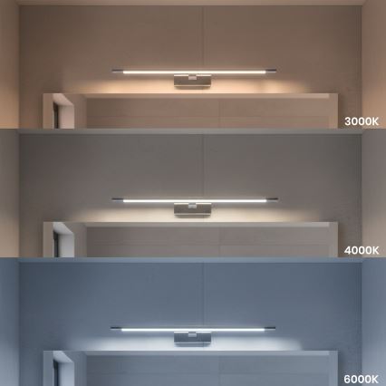 Oświetlenie łazienkowe do lustra KLIMT LED/12W/230V 3000/4000/6000K 60 cm IP44 chrom błyszczący