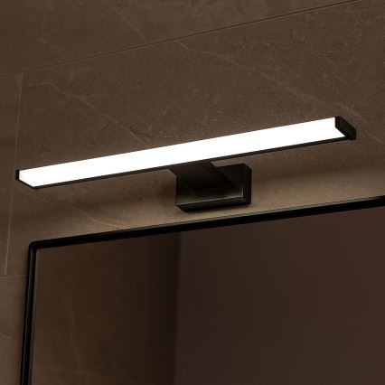 Oświetlenie LED do lustra łazienkowego MIRORE LED/10W/230V 60 cm IP44 czarne