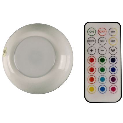 LED RGBW ściemnialne oświetlenie mebli LED/0,5W/4,5V 3xAAA białe + pilot zdalnego sterowania