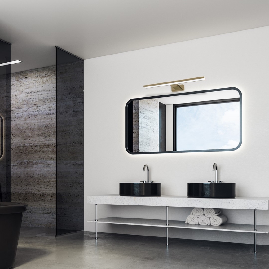 Oświetlenie lustra do łazienki LED SHINE/13,8W/230V 60 cm IP44 mosiądz